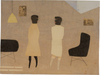 Two figures in a room.