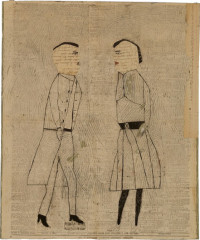 two figures talking.