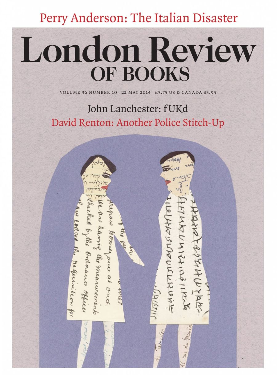 LRB cover 05/22/2014 two collaged figures.