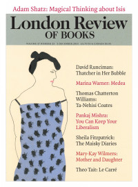 LRB cover 12/03/2015 woman in blue summer dress.