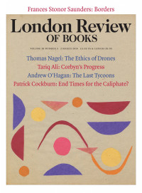 LRB cover 03/03/2016 abstract shapes on brown background.