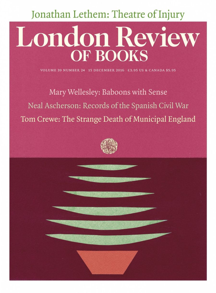 LRB cover 12/15/2016 with christmas tree on red background.