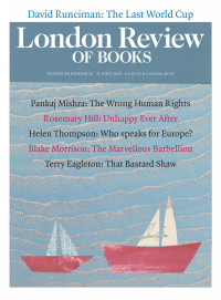 LRB cover 06/21/2018 montaged of two small boats in sea.